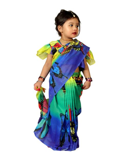 Chanderi Silk Digital Print butterfly - 2